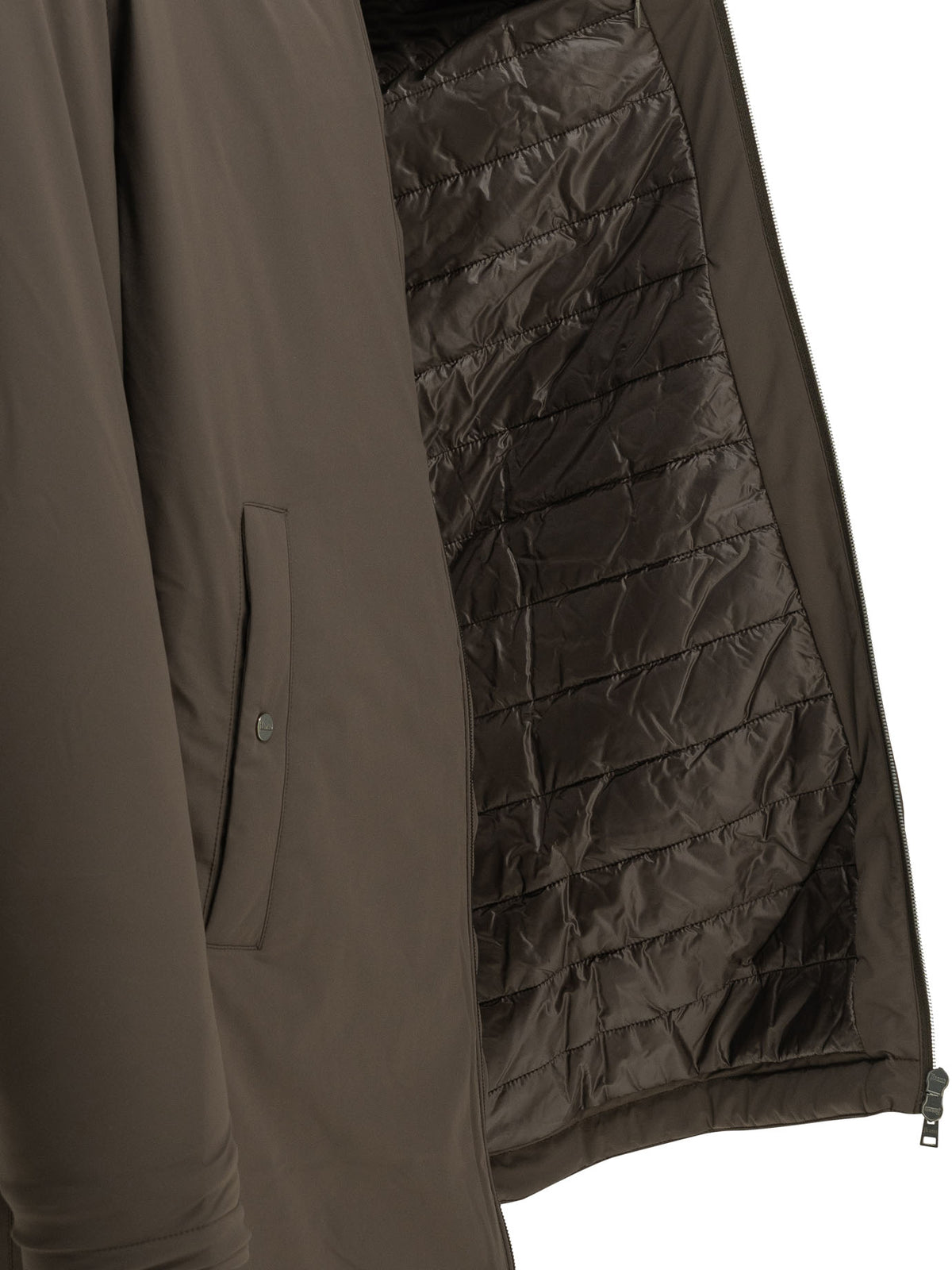 "Resort" long nylon down jacket Jackets and Coats