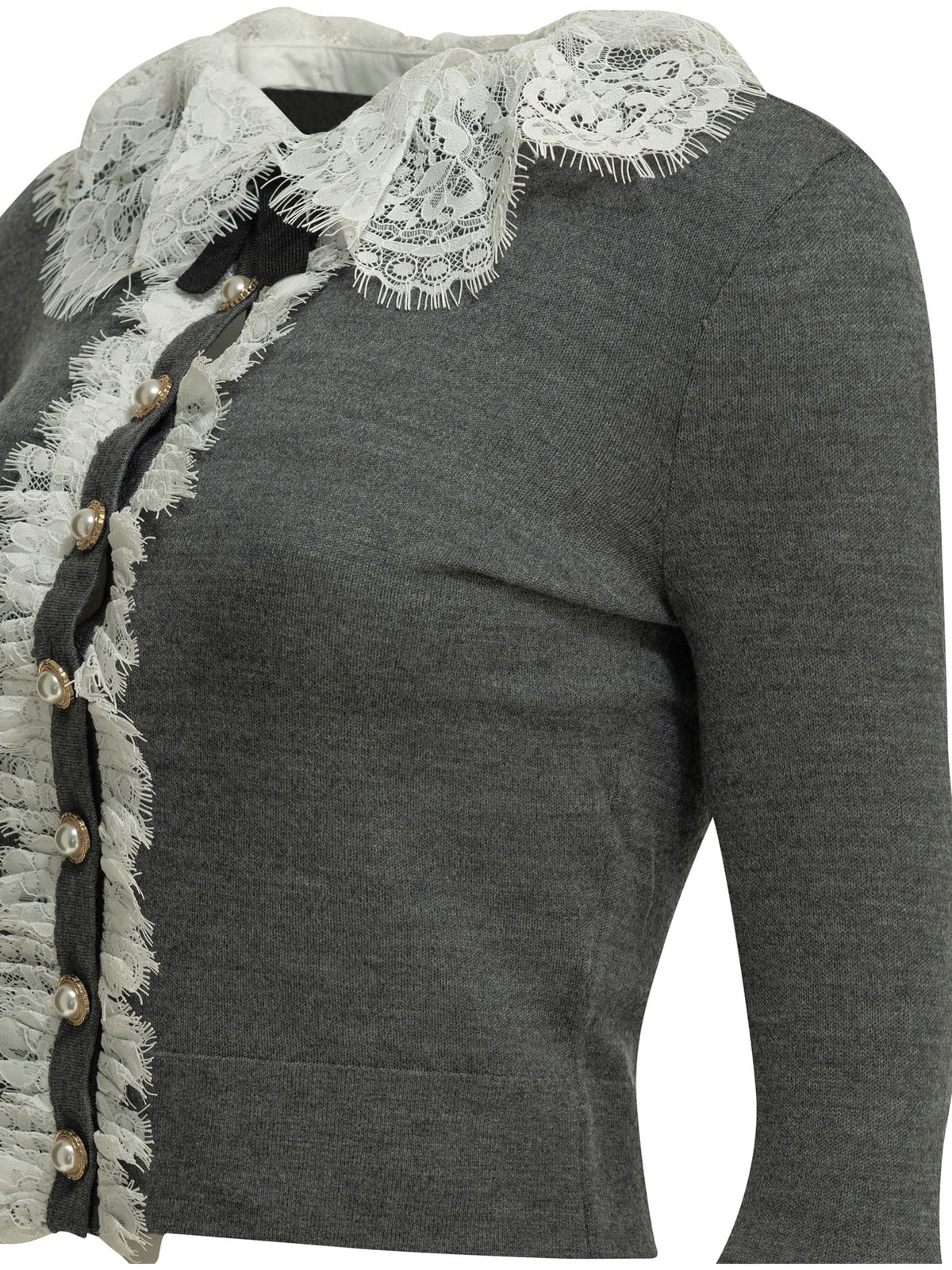 Sweater with lace collar Knitwear