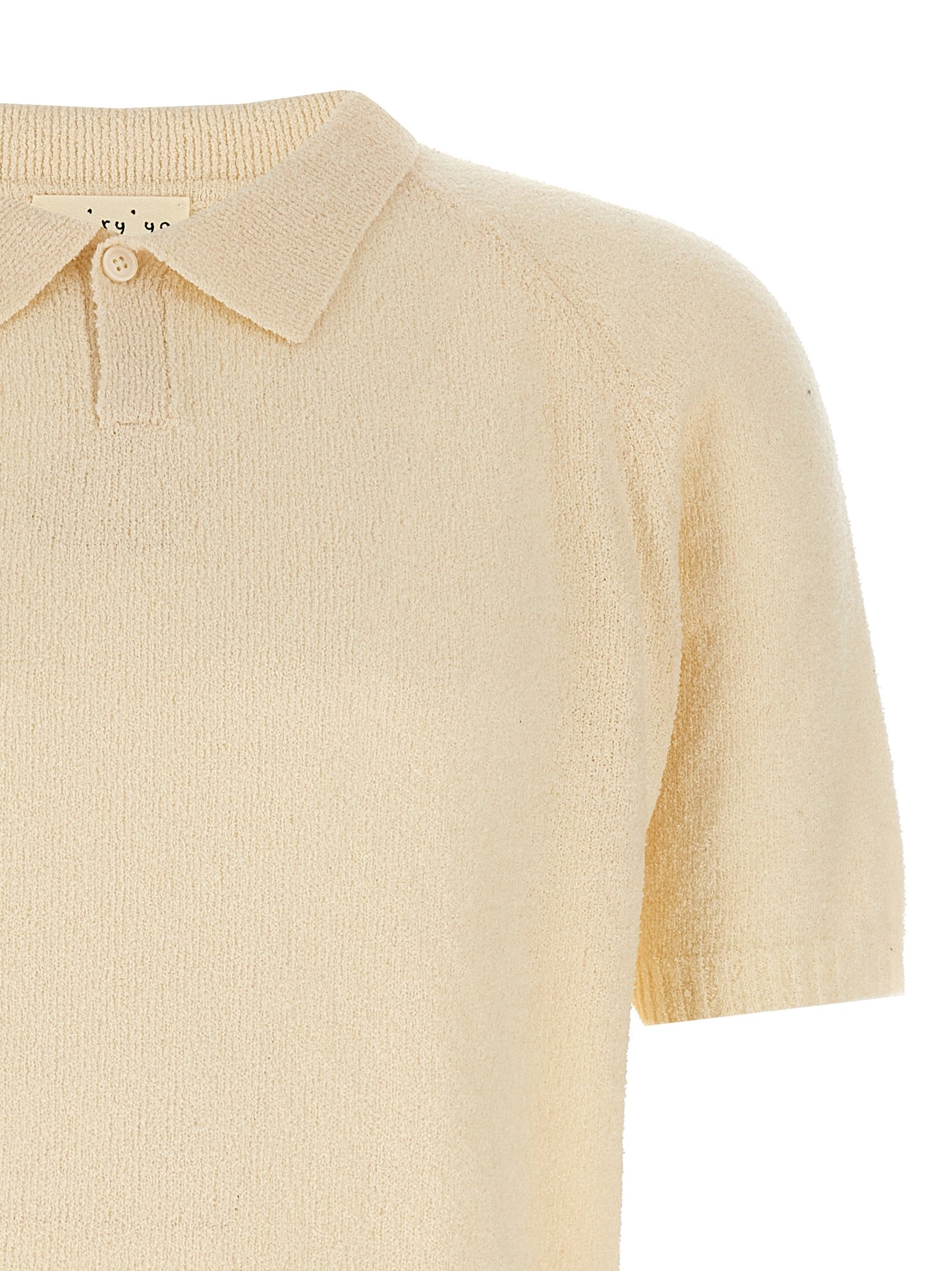 Bouclé cotton polo shirt Polo