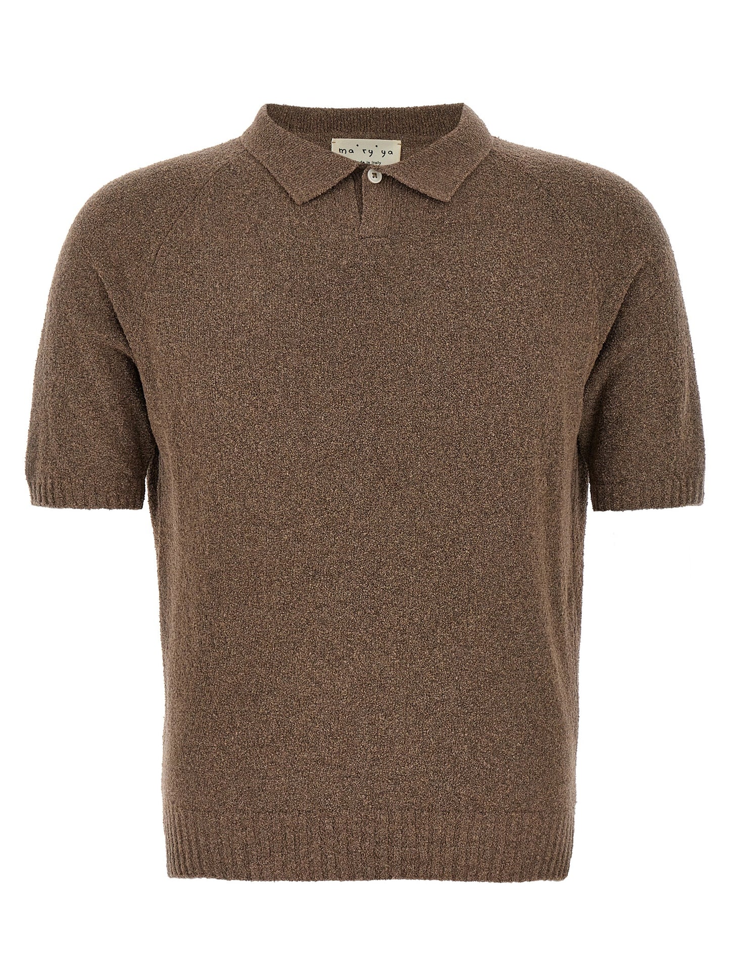 Bouclé cotton polo shirt Polo