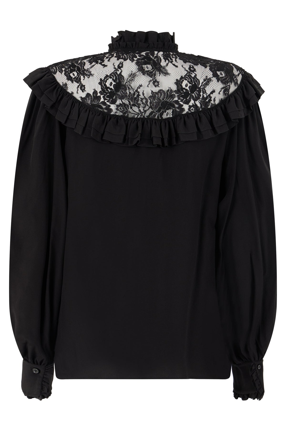 Silk blouse with ruffles RTW