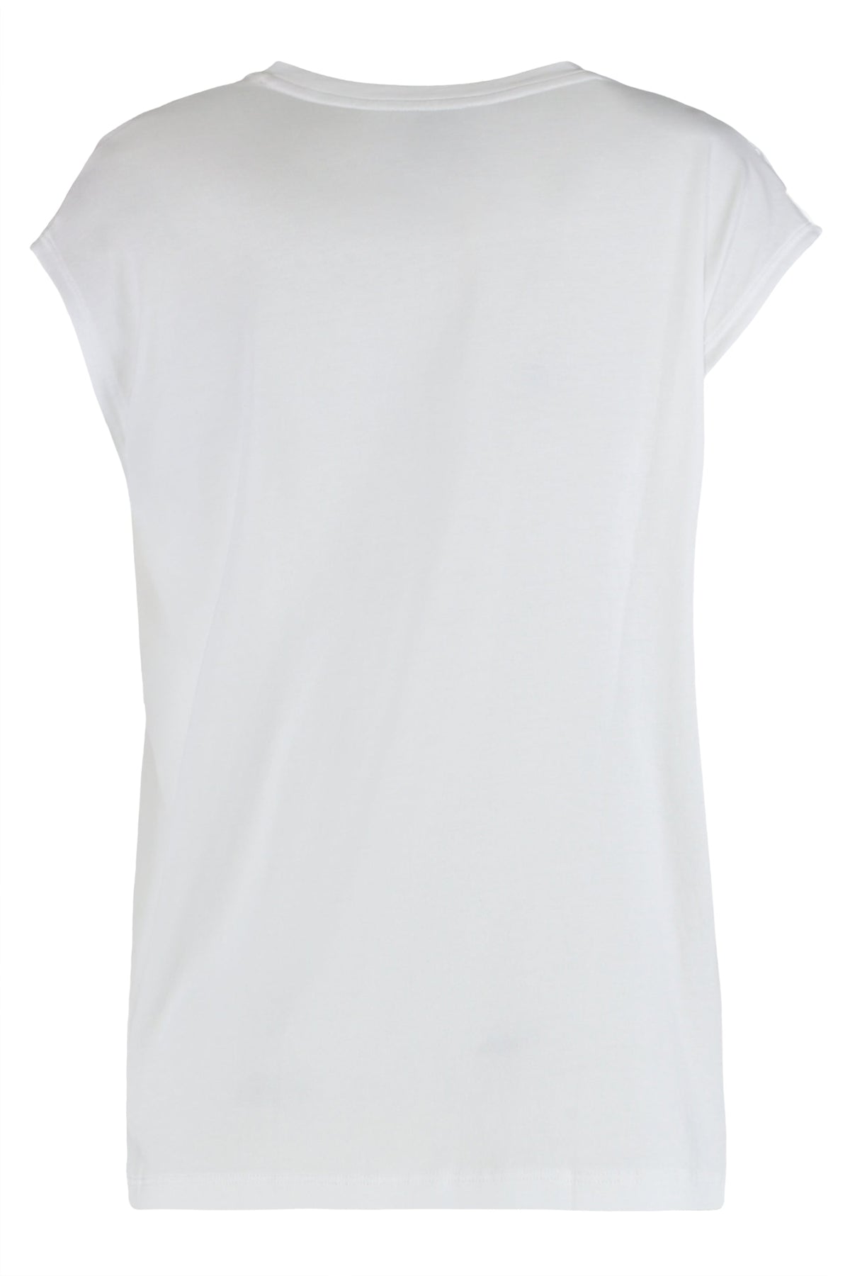 Draped and relaxed top in Pima cotton blend RTW