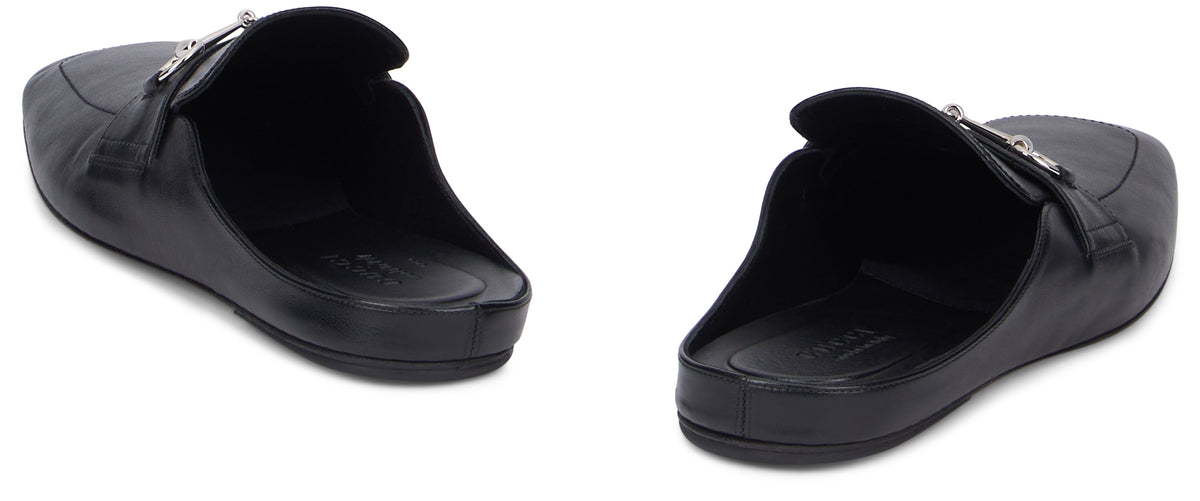 Slippers in leather with horsebit RTW