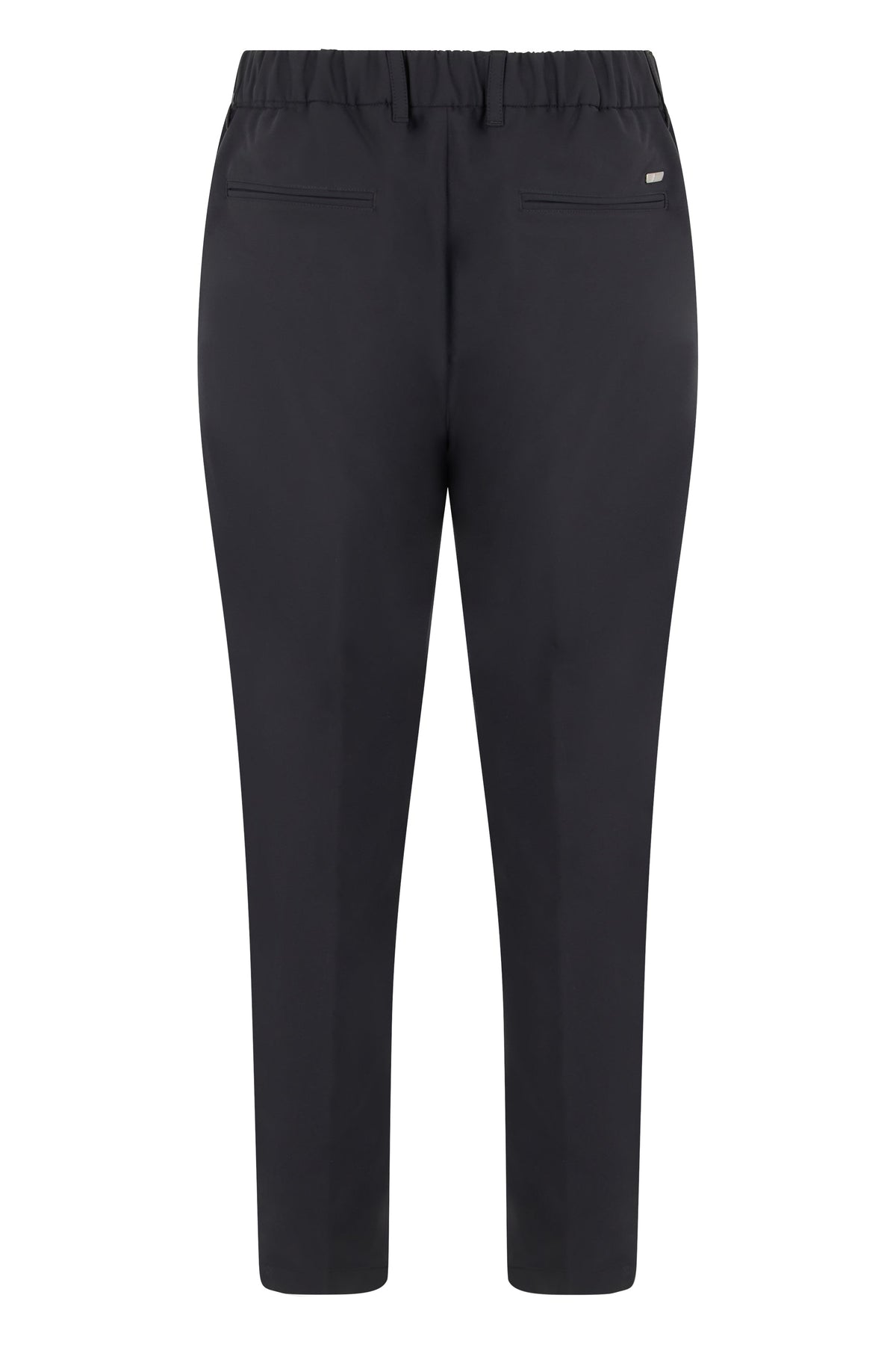 Trousers with crease and elastic waist RTW