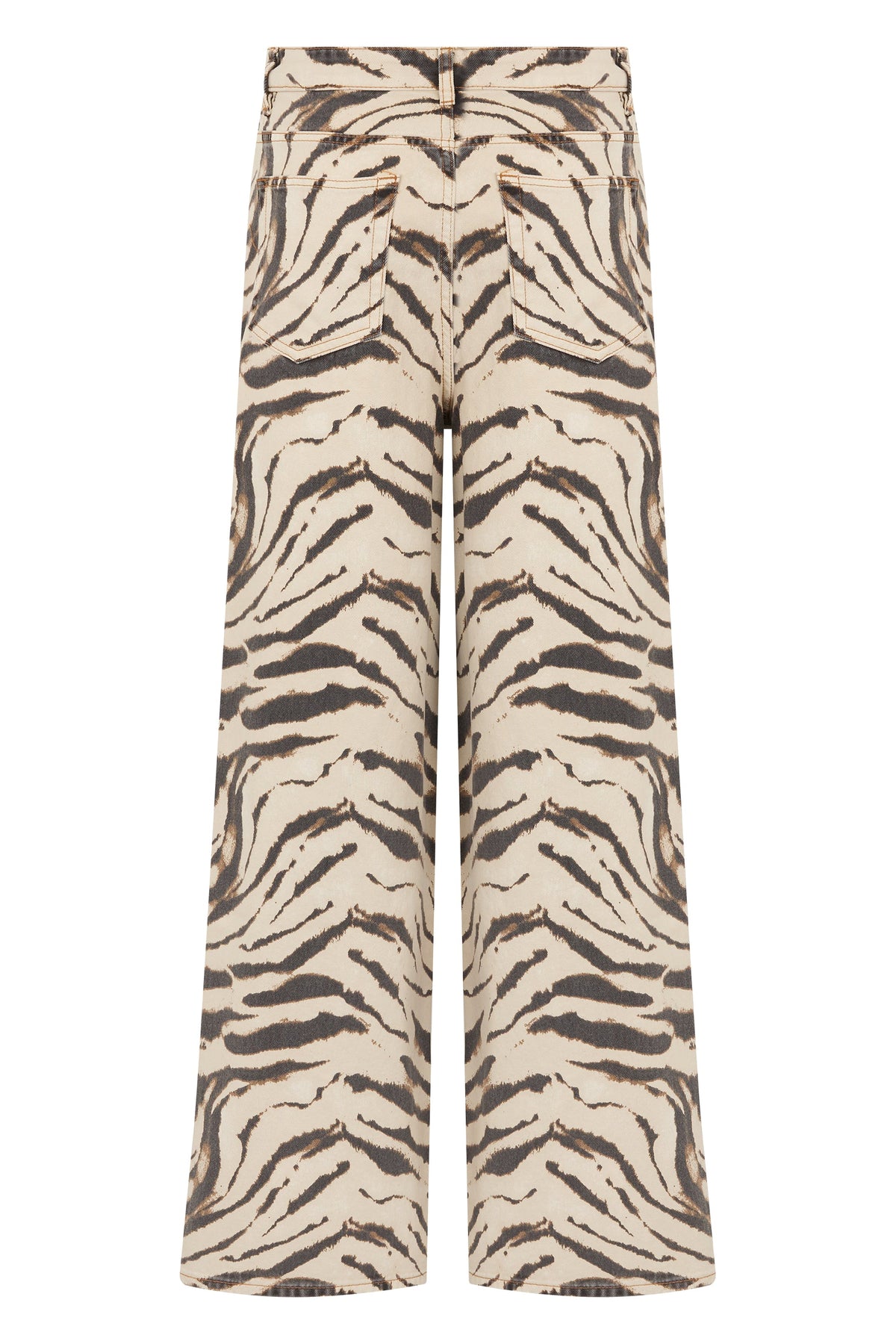 GANNI Wide leg printed jeans