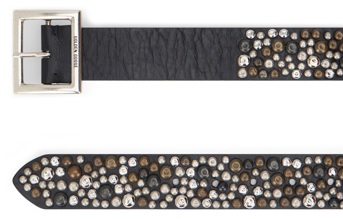 Leather belt with studs ACC