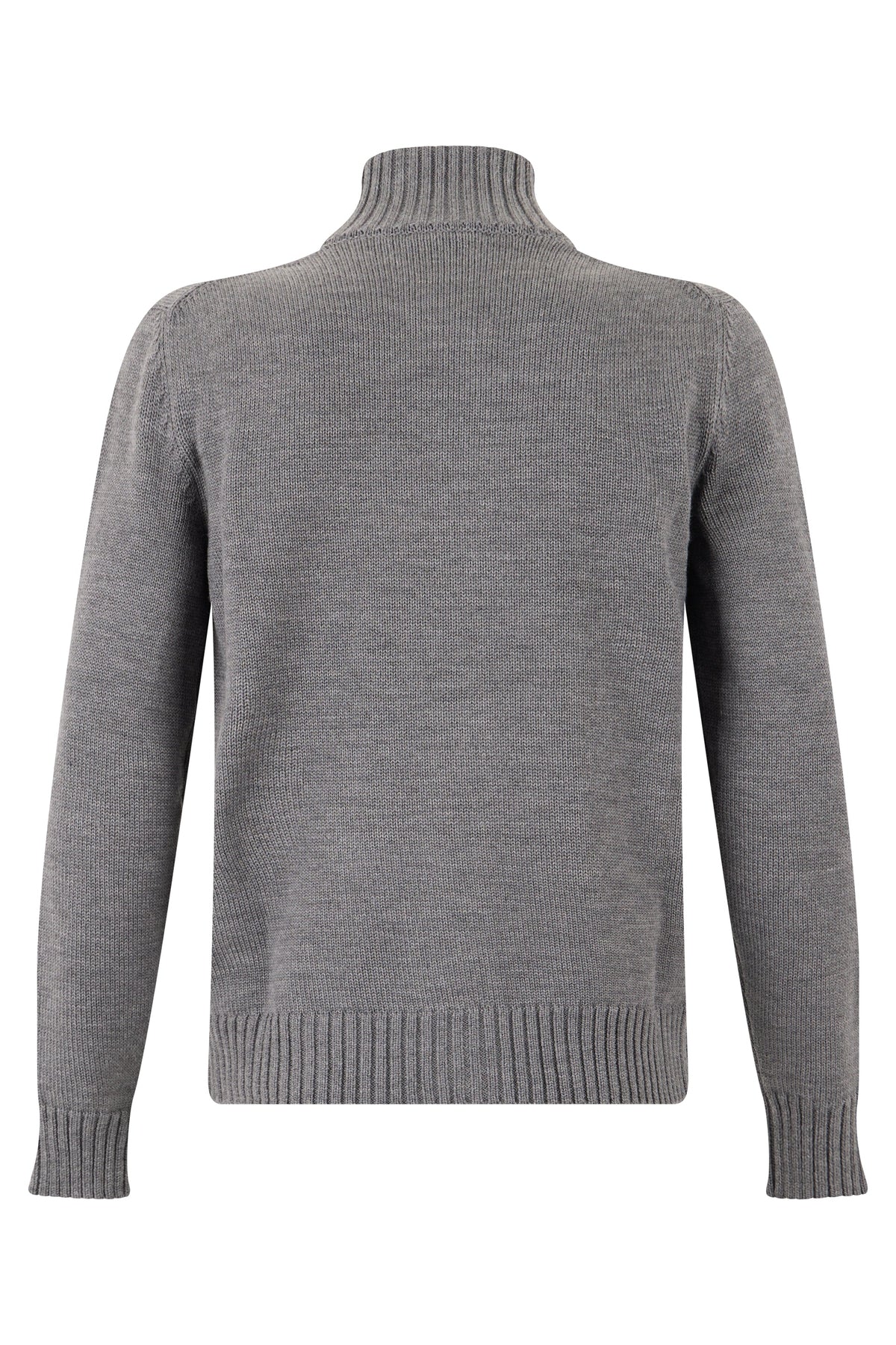 High-neck cardigan in wool RTW