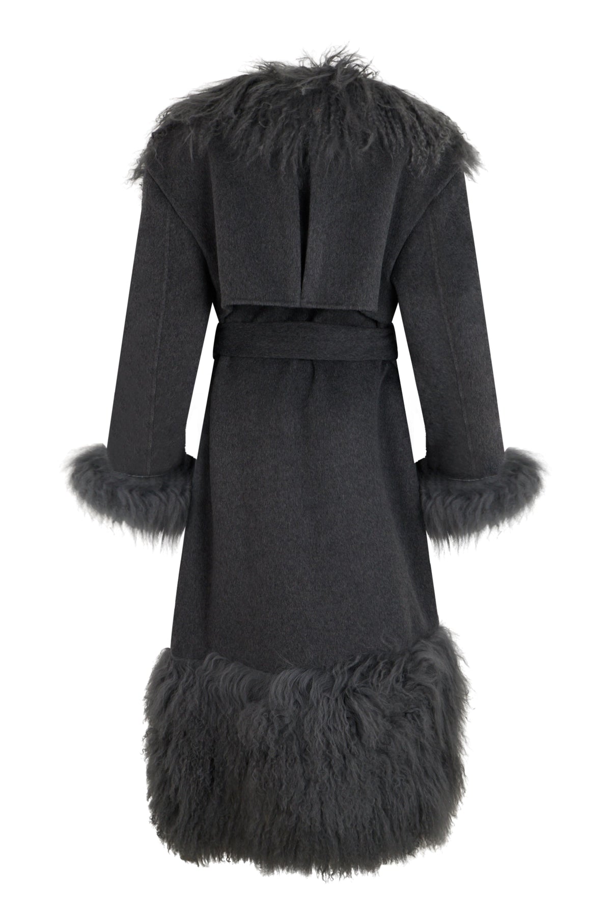 Coat with details in fake fur RTW