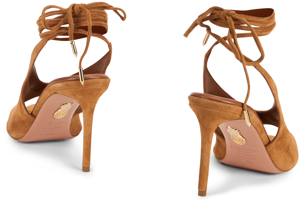 Heeled sandals in suede SHOES