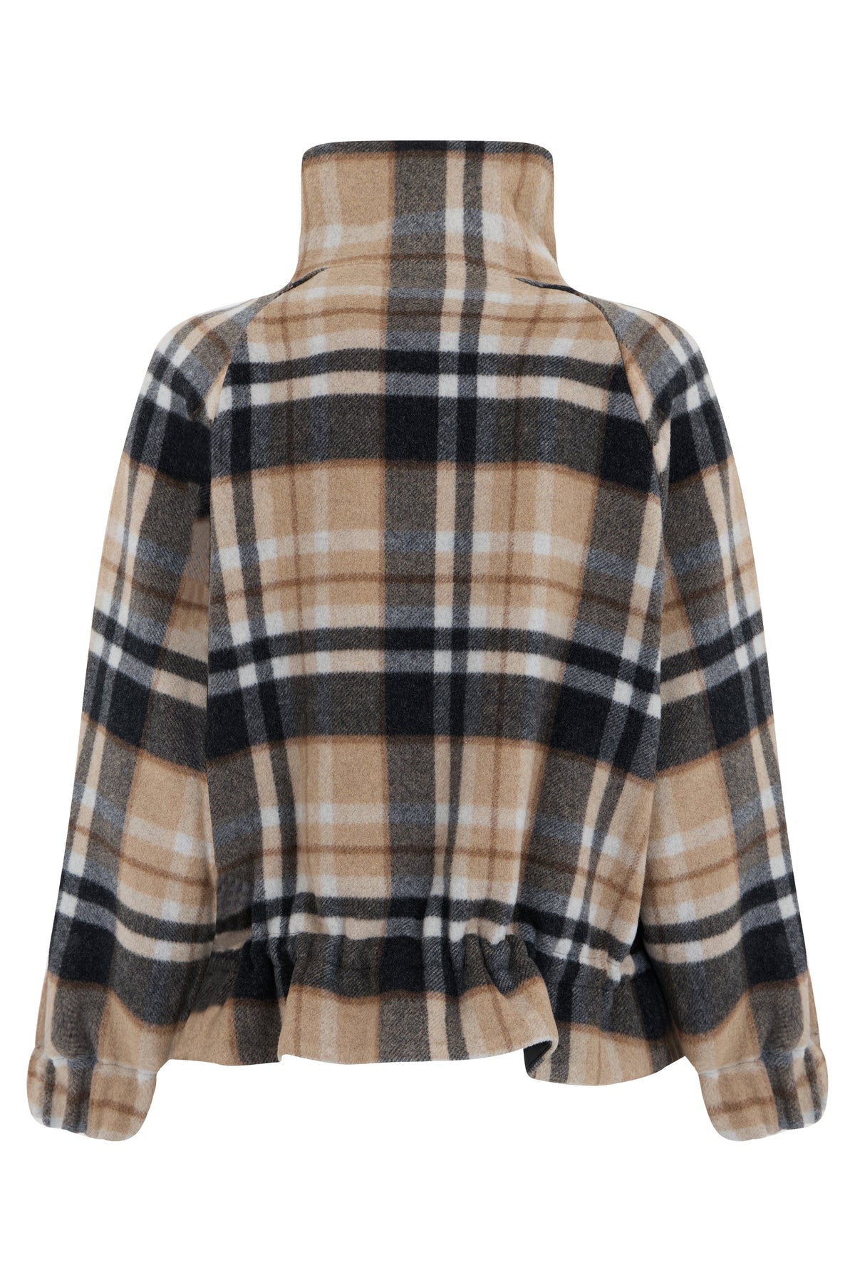 Checkered Jacket with High Collar RTW