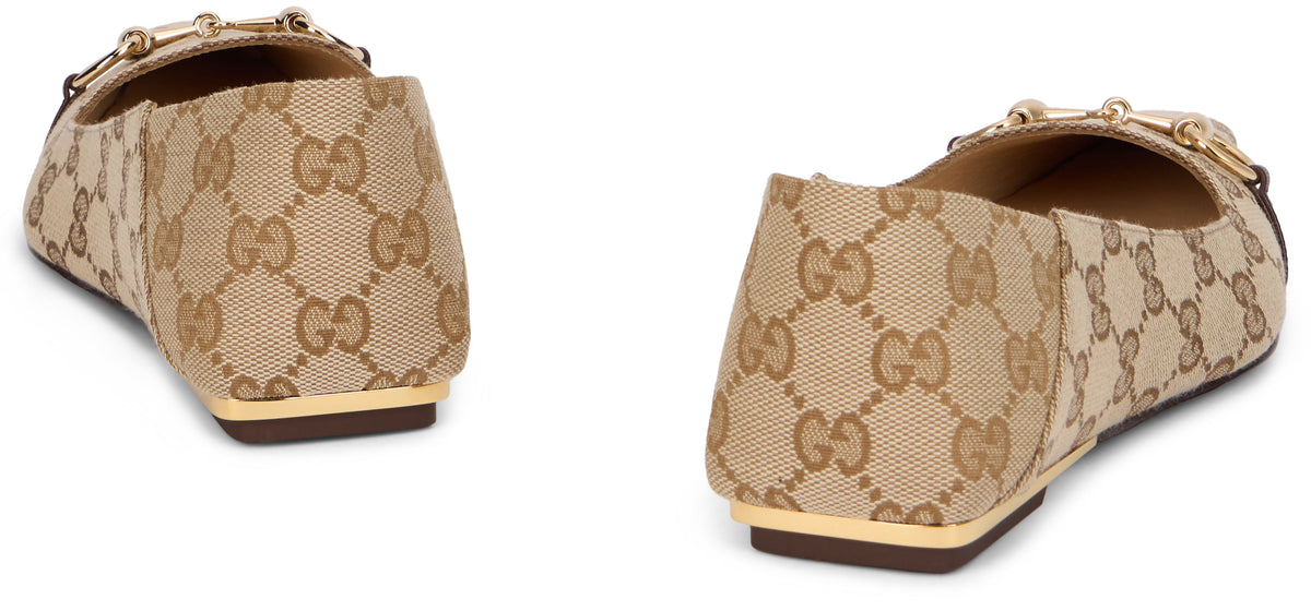 Gucci Ballet flat Vittoria in mixed cotton with GG monogram jacquard