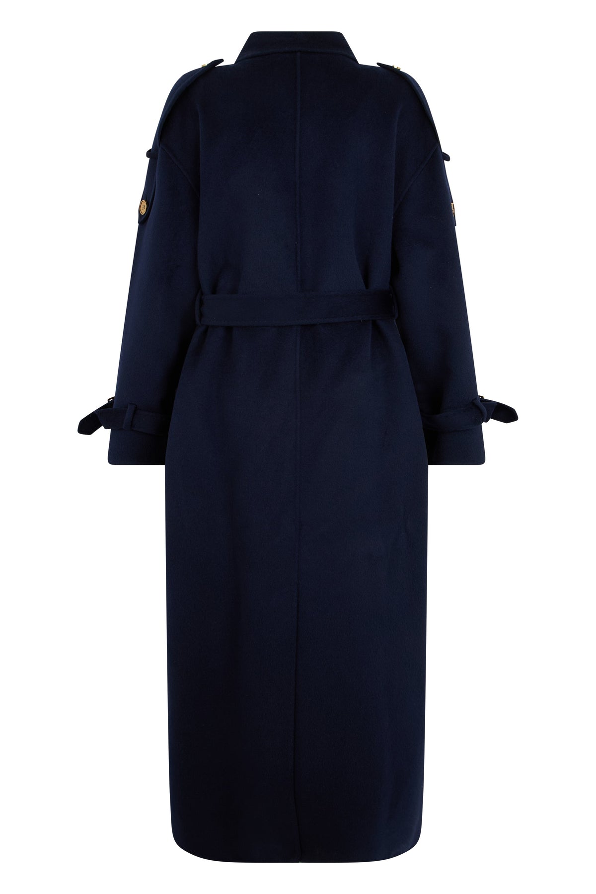 Long double-breasted coat in wool RTW