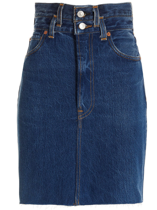 'Double Waisted Pencil' Re Done x Levi's skirt Skirts