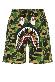 Bape Abc camo shark sweat shorts m