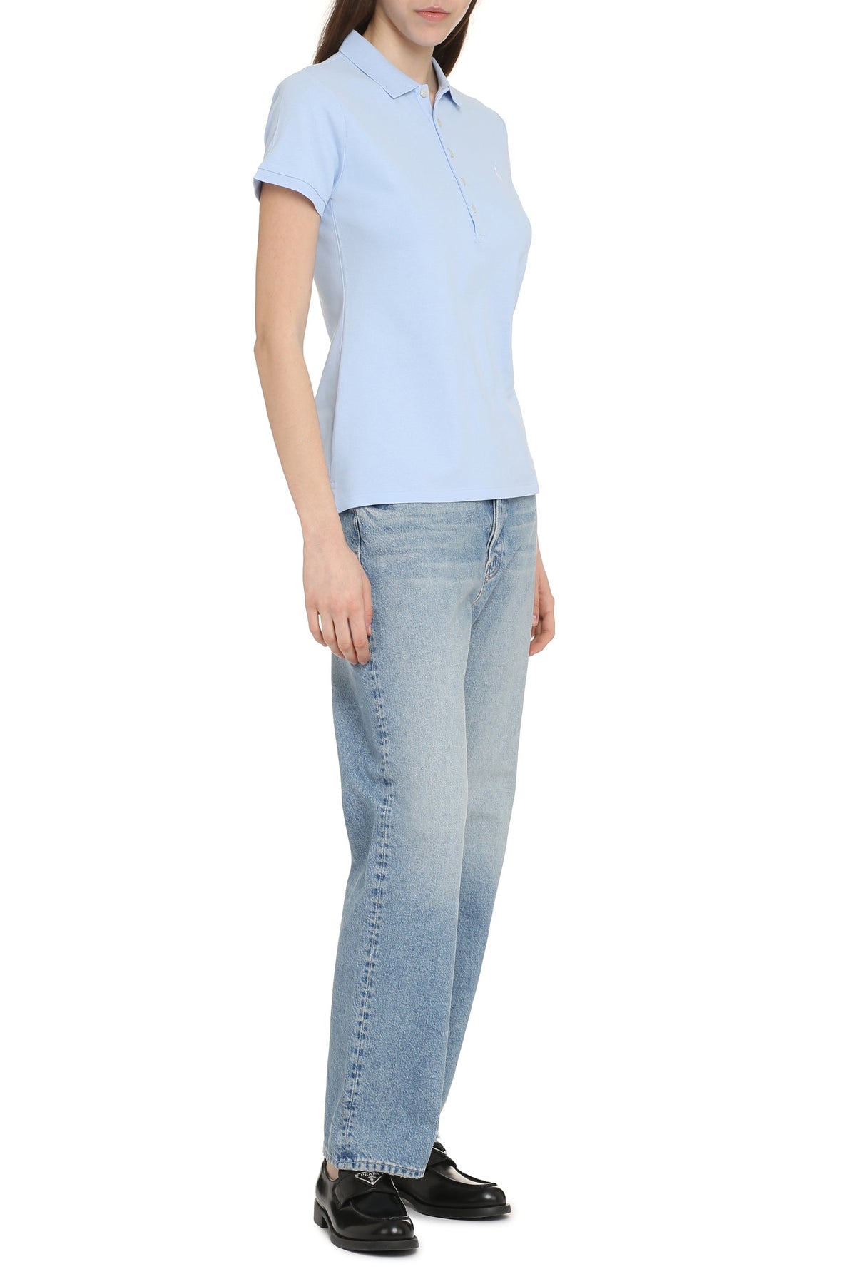Stretch cotton piqué polo shirt RTW