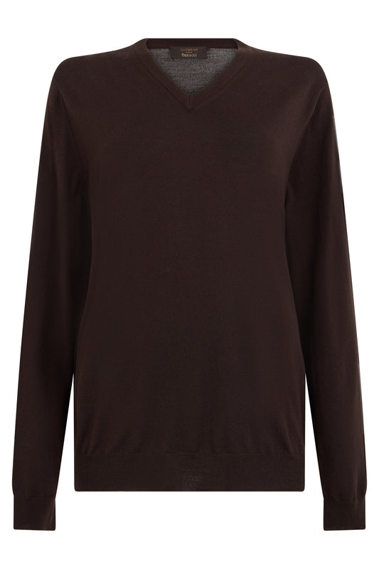 Virgin wool sweater with V-neck RTW