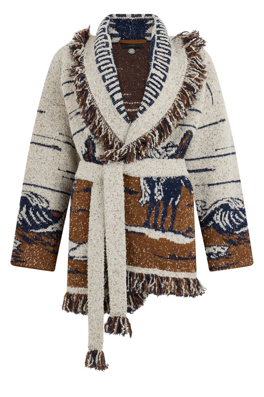 Cardigan with belt ACC