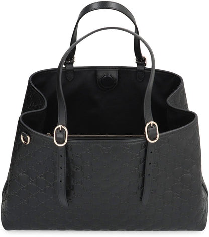 GG Emblem large leather tote BAGS