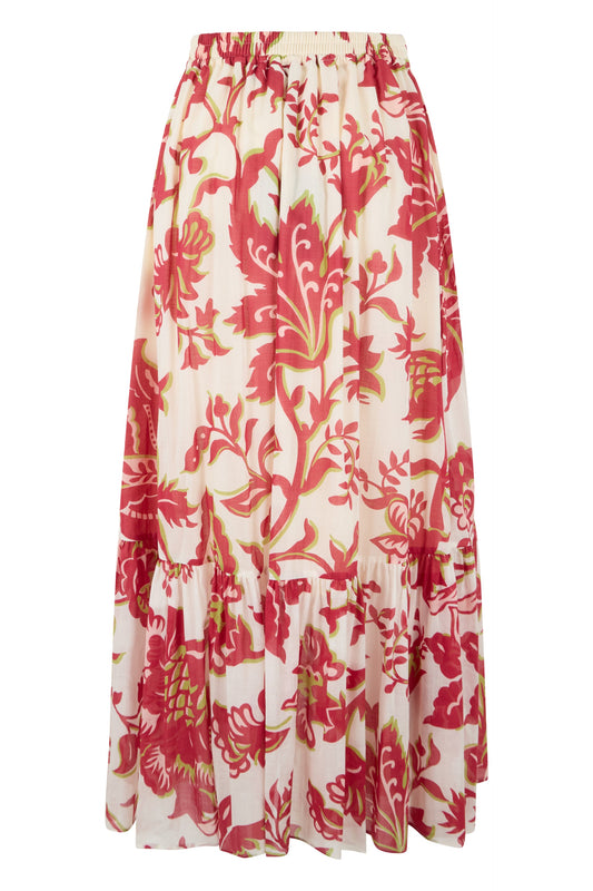 Flared Skirt with Floral Print RTW