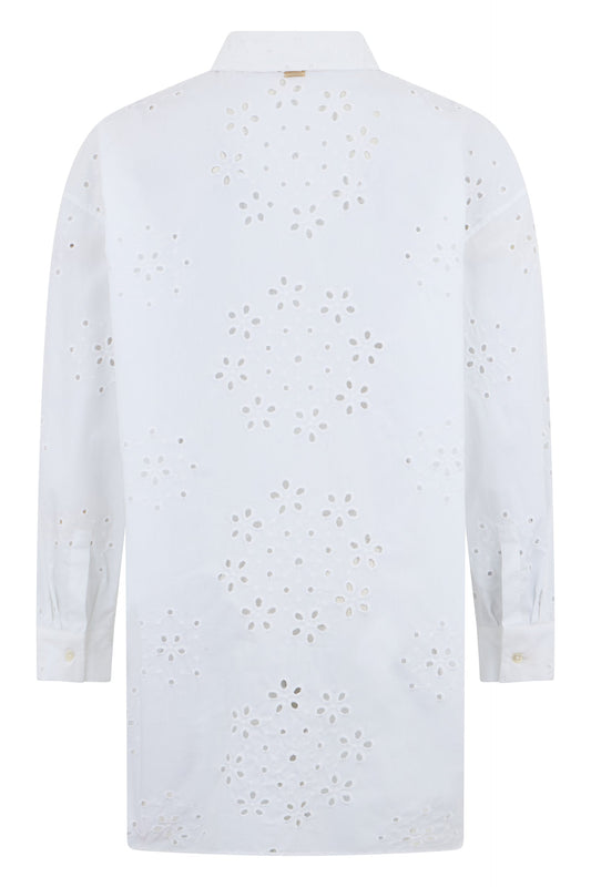 Cotton shirt with sangallo lace RTW