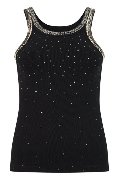 Top sleeveless with rhinestones RTW