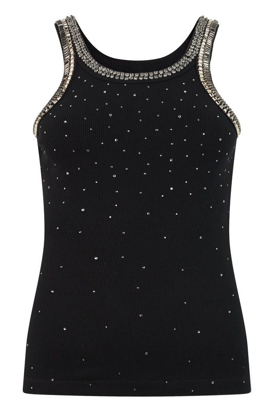 Top sleeveless with rhinestones RTW