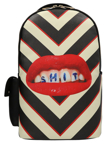 'Lipstick Black' Septic x Toiletpaper backpack Backpacks