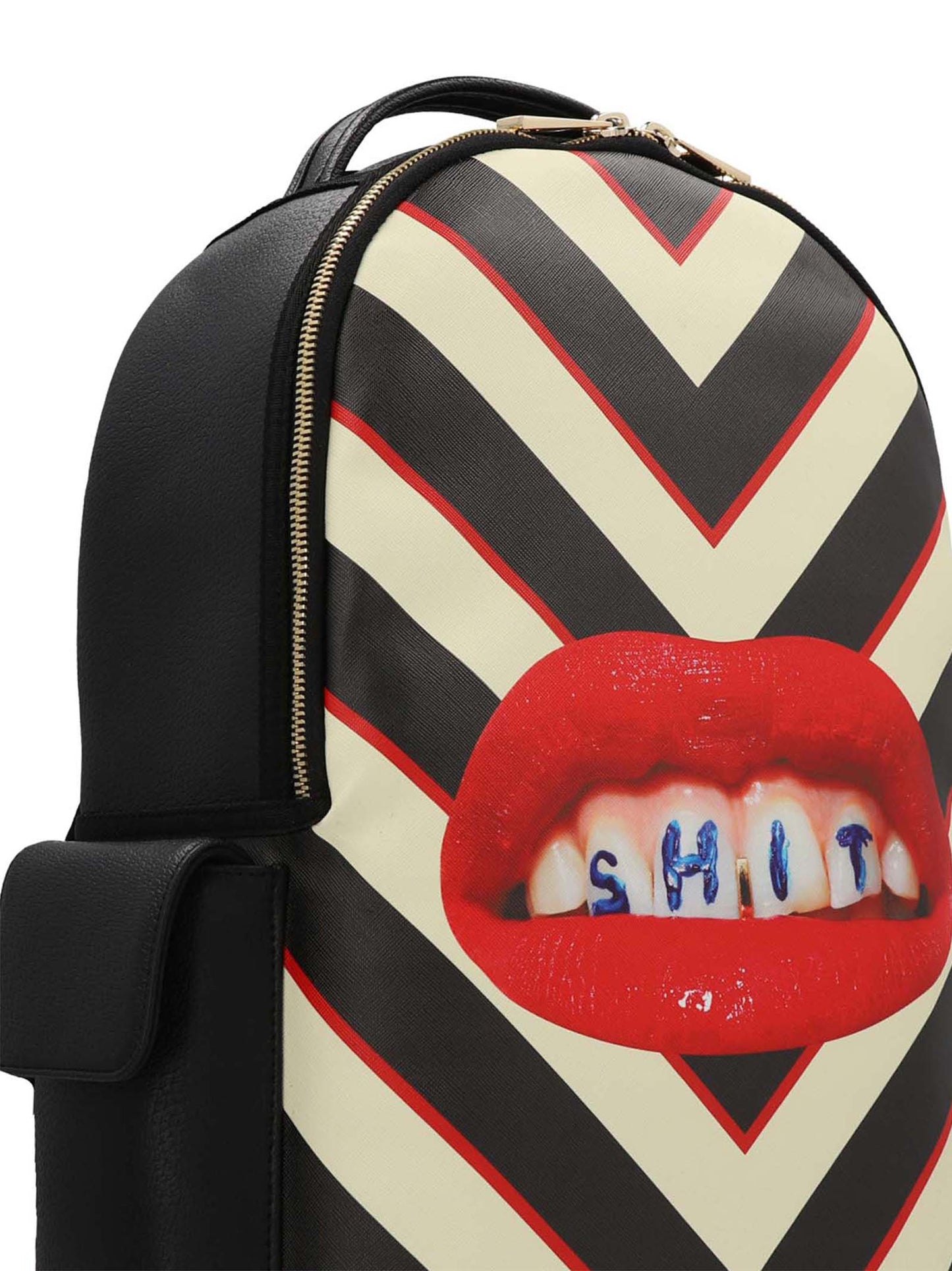 'Lipstick Black' Septic x Toiletpaper backpack Backpacks