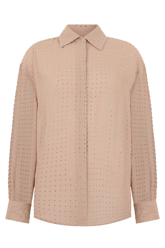 Georgette blouse with rhinestones RTW