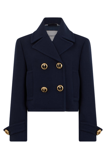 Short wool jacket with decorative buttons RTW