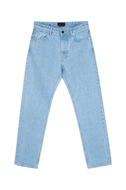 TROUSERS - BLUE LIGHT WASH PANTS