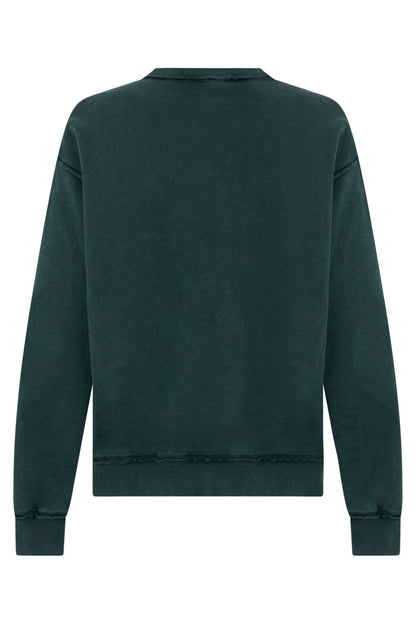 Cotton sweatshirt vintage effect and logo RTW