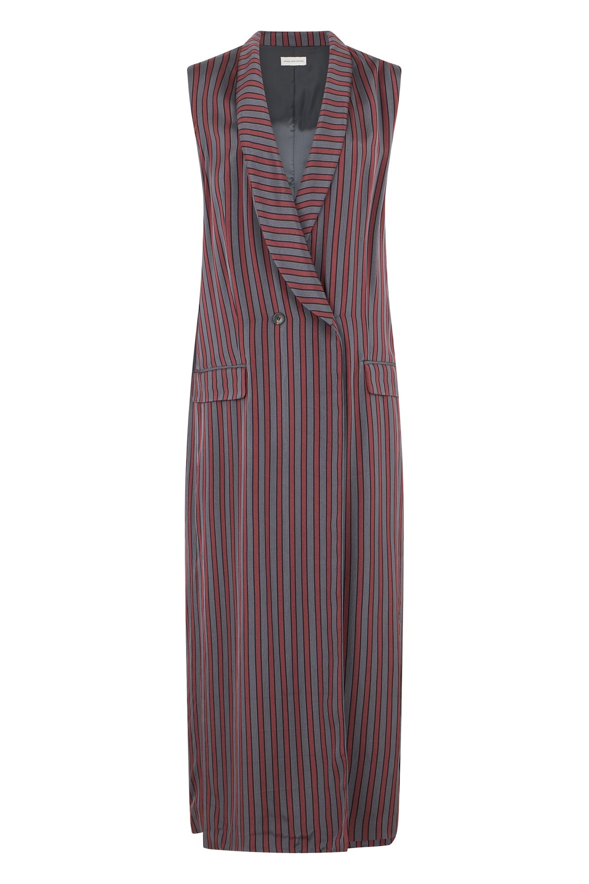 Long draped dress with a V-neck RTW