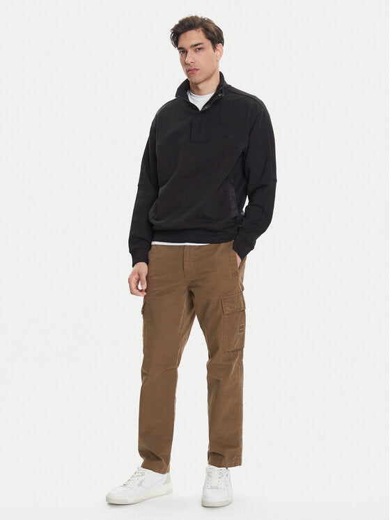 Cotton sweatshirt with high collar and zip RTW