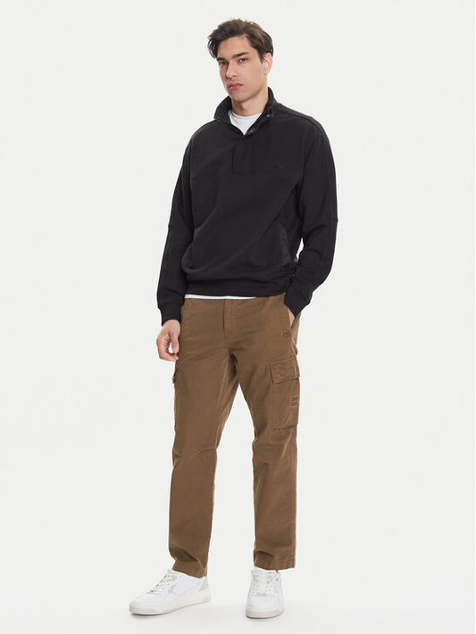 Cotton sweatshirt with high collar and zip RTW