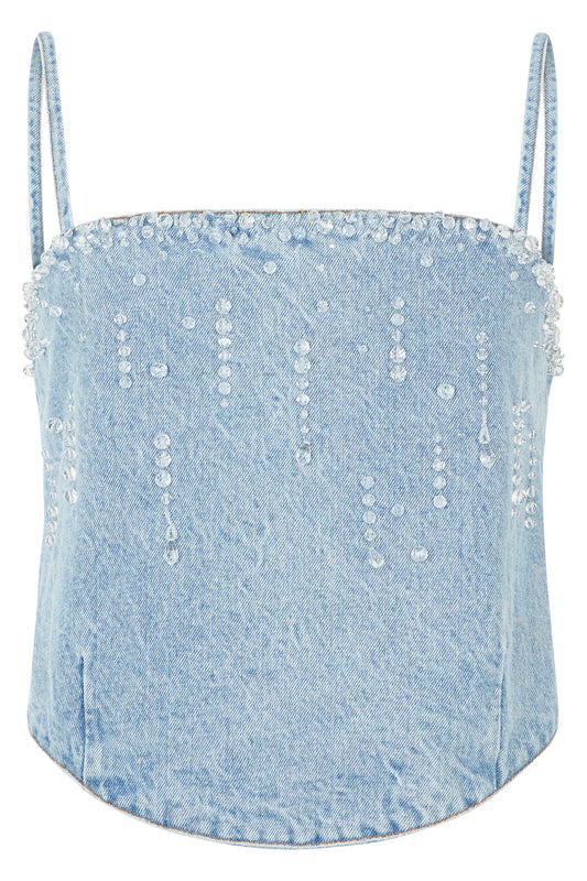 Denim top with Strass RTW