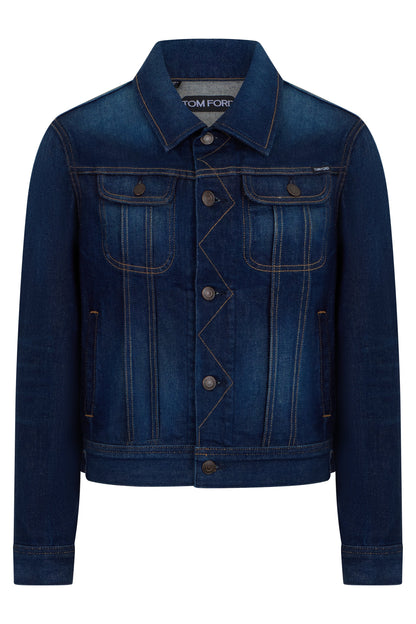 Denim jacket with contrasting stitches RTW