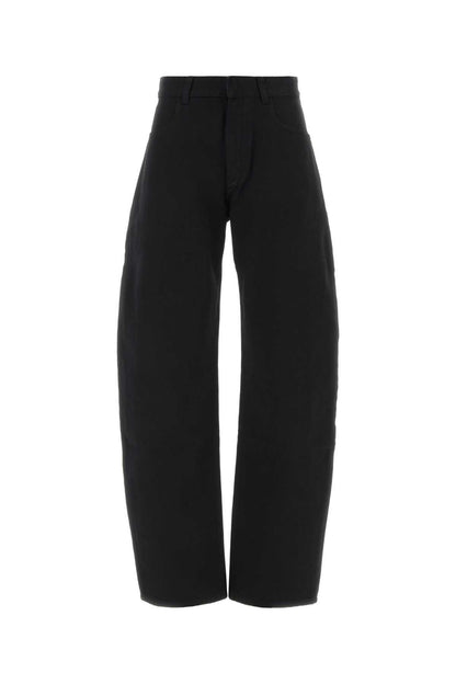 ROUND PANTS BLACK DENIM JEANS