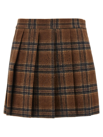 Pleated tartan skirt Skirts