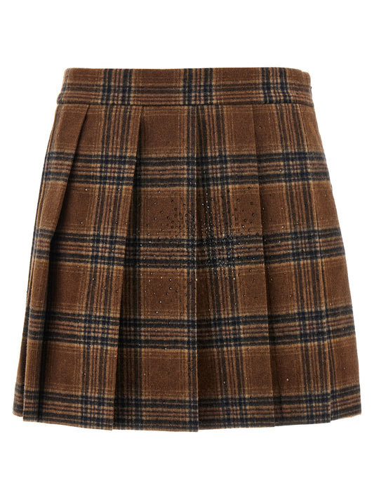 Pleated tartan skirt Skirts