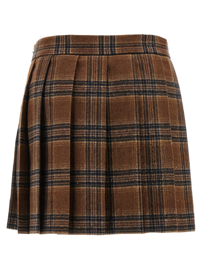 Pleated tartan skirt Skirts