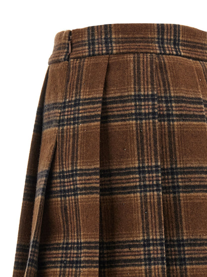 Pleated tartan skirt Skirts