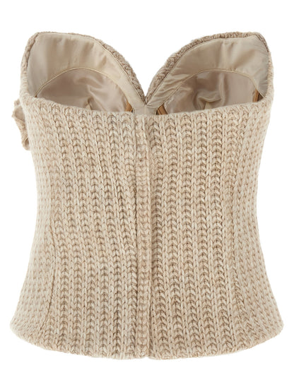 Tricot bustier top Tops