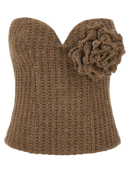 Tricot bustier top Tops