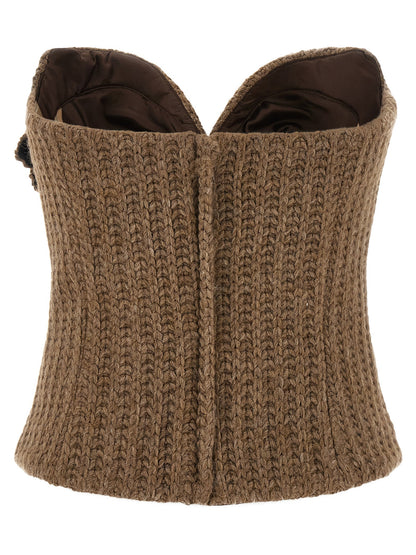 Tricot bustier top Tops