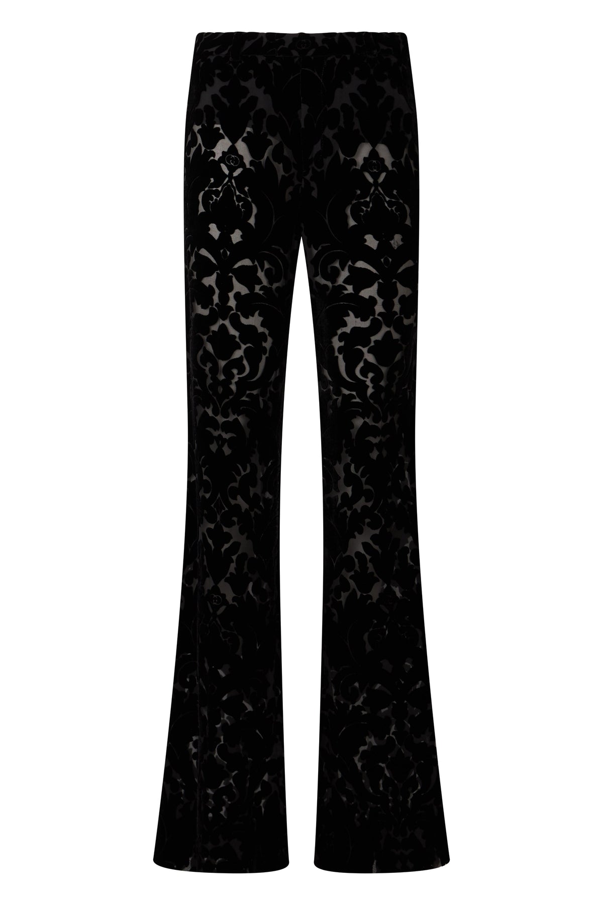 Velour pants with floral print RTW