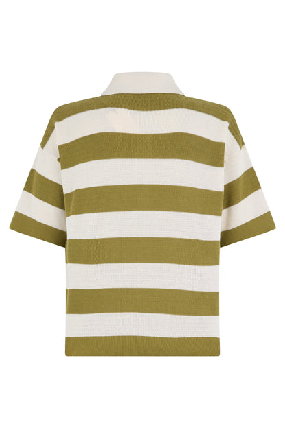 Cotton polo with stripes RTW