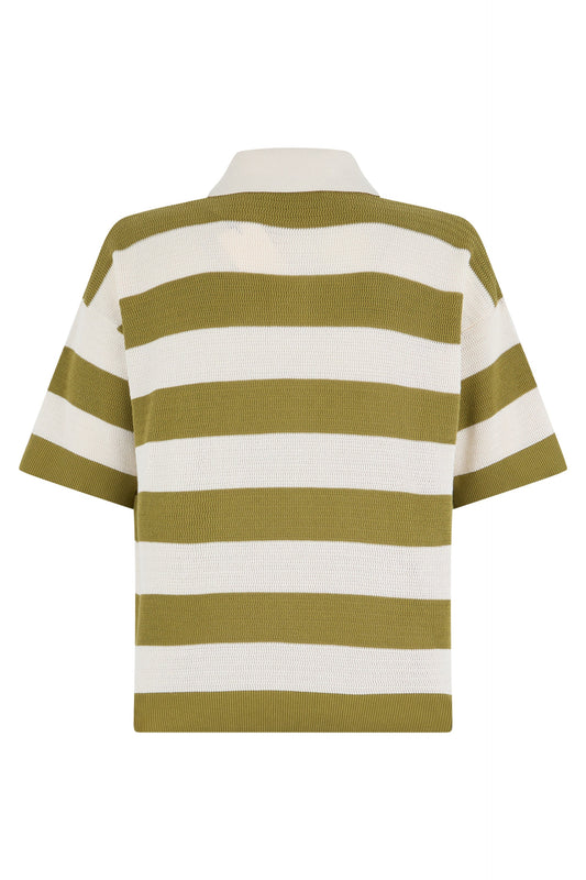 Cotton polo with stripes RTW
