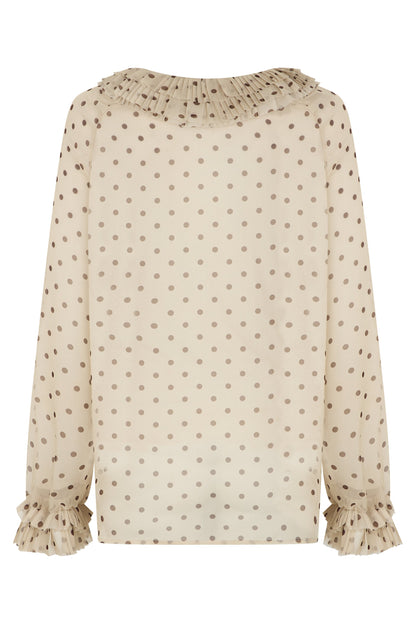 Polka dot polyester blouse RTW