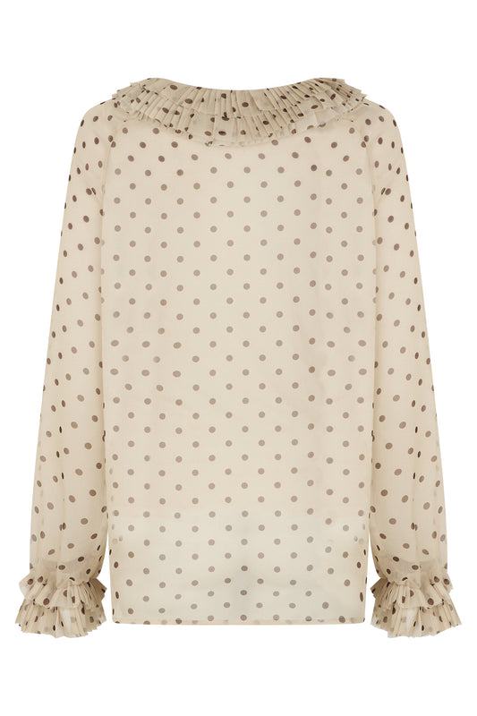 Polka dot polyester blouse RTW